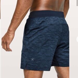 Lululemon T.H.E. Short Nulux Liner 7" Heather Allover Iron Blue True Navy Small